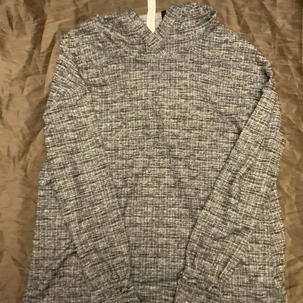 Lululemon Black/White Extra Mile Running Pullover Hoodie Size 6